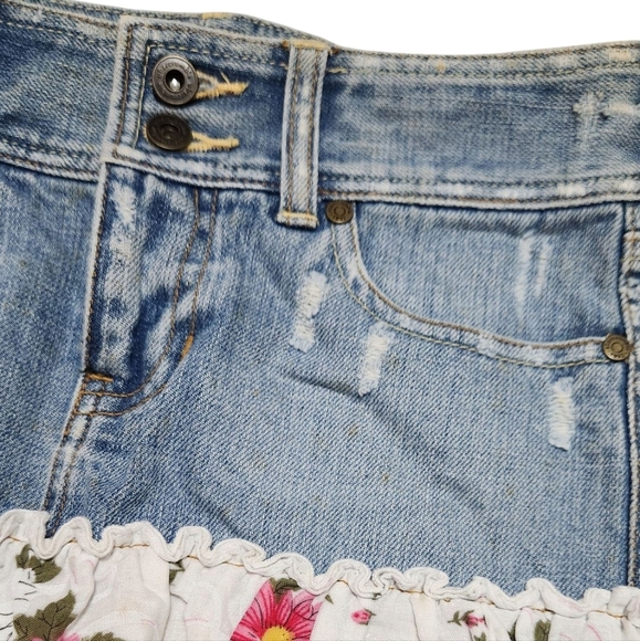 NWOT Abercrombie Vintage Denim Floral Skirt - Picture 8 of 10